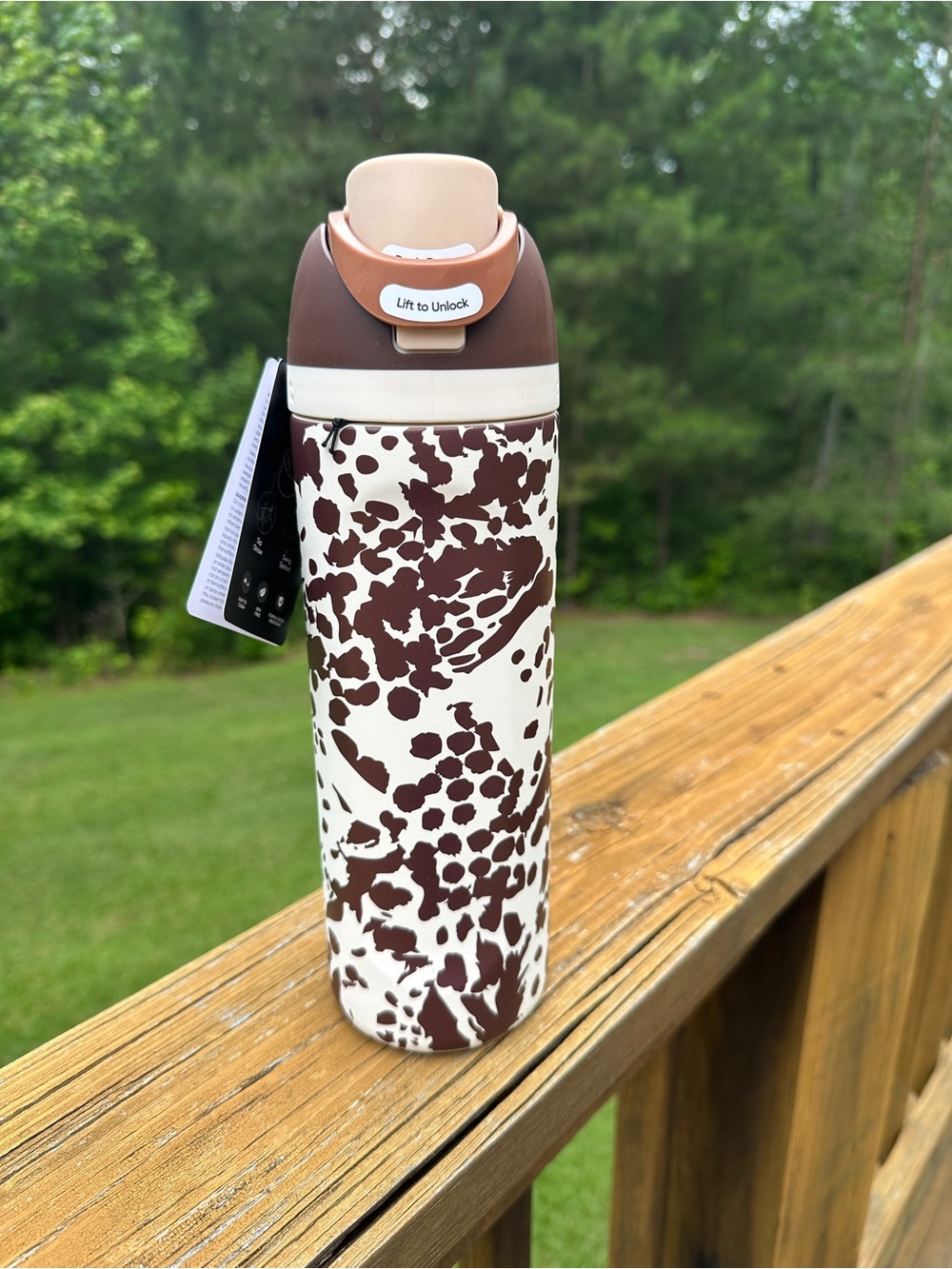 Authentic Owala 32oz FreeSip Cow Print Cowgirl Core Color Drop Bottle